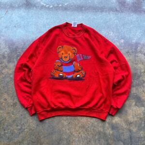 Vintage 90s OLE MISS Teddy Bear Graphic Sweatshirt
